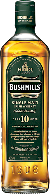 Bushmills 10 Year Irish Single Malt Whiskey 700ml